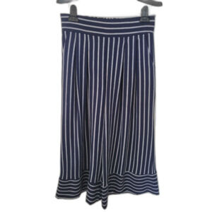 Misa Los Angeles Blue + White Striped Wide Leg Pants